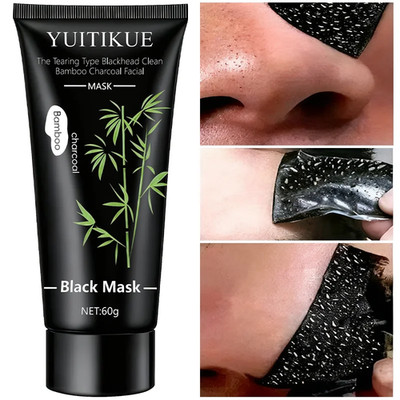 Schwarze Gesichtsmaske mit Riss Kohle Bambus Entfernung Mitesser Mitesser 60g