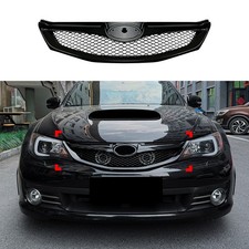 For Subaru Impreza Wrx Sti 2008-2011 Gloss Black Front Grille Grill Replacement