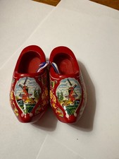 Holenderskie Holenderskie Miniaturowe ręcznie malowane drewniane buty - Klompen