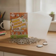 655PCS Shrink Plastic Sheets Keychain Kit, Shrinky Dink Sheets Kit, Shrink Di...