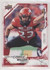 2019 Upper Deck CFL Red 120/150 William Langlais #15 r6v