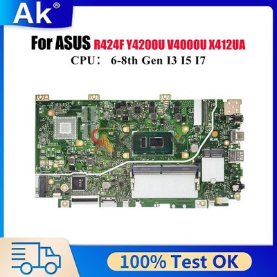 X412UA Motherboard For ASUS V4000U R424F Y4200U X412UB X412UF Mainboard W/CPU
