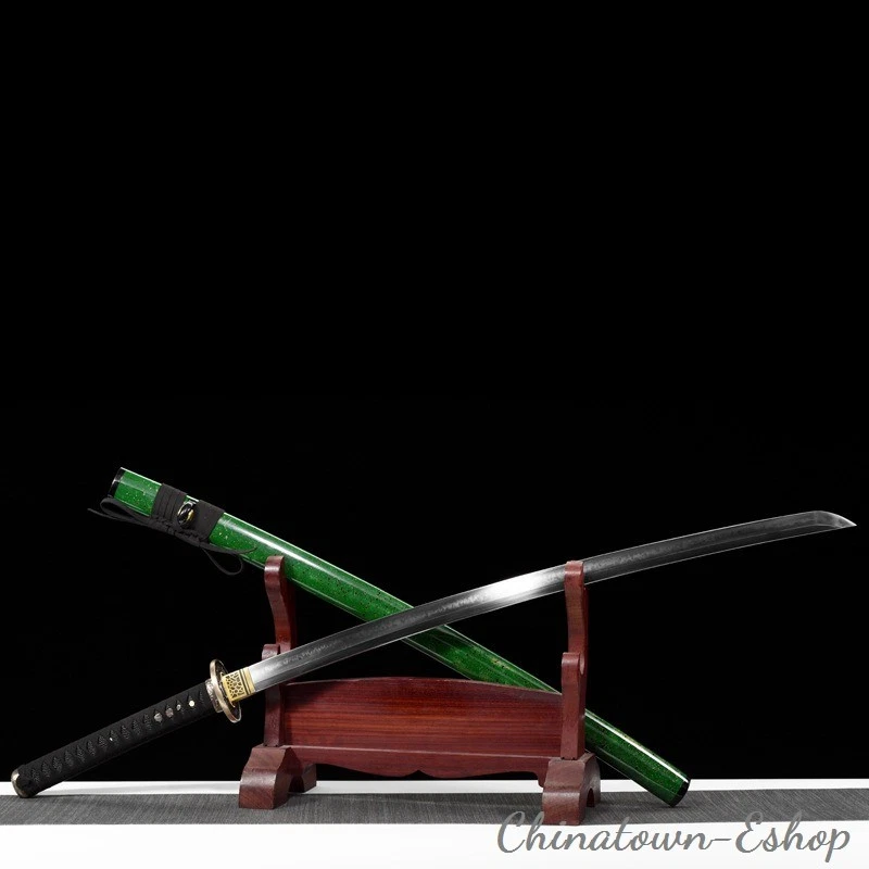 Espada samurai japonesa Katana templada de arcilla de acero T10 forjada a mano #2428 Foto 4 de 4