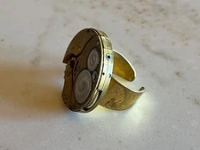 Vintage Unique Elgin Seven Jewel Movement Ring