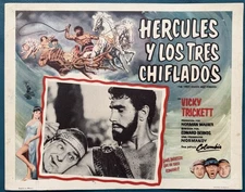 THE THREE STOOGES MEET HERCULES SAMSON BURKE JOE DeRITA LOBBY CARD