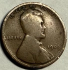 1909-VDB Lincoln wheat cent. Good. #q15