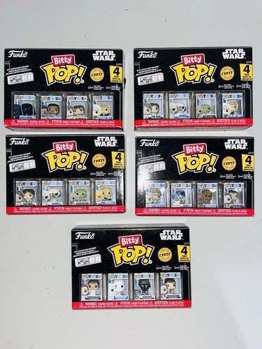 Star Wars FUNKO BITTY POP-STAR WARS 20 Figures W/Stackable Clear Plastic Display