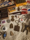 Junk Drawer Lot Coca-Cola Keys Badges Bottle Openers More — photo 6