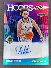 2019-20 Panini NBA Hoops Premium Stock DERRICK WHITE Ink Auto #HI-DWT Spurs