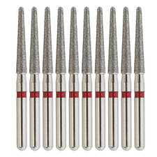 Dental Diamond Bur FG 850/016F Round End Taper Bur Fine Red Grit High Speed