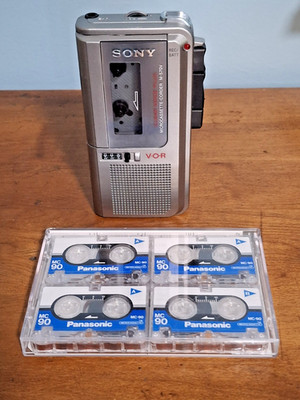 Sony M-570V Microcassette Voice Operated Recorder VOR Clear Voice Plus Tested