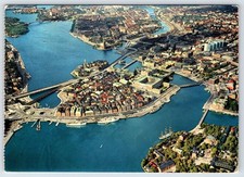 Postcard Stockholm Sweden Gamla Stan Old Town Aerial View