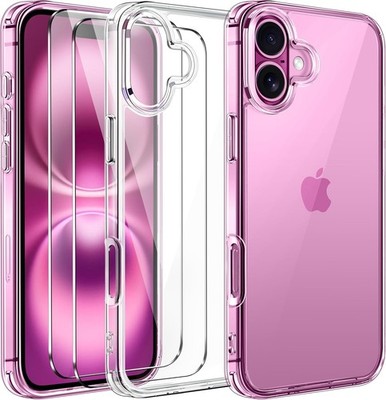 ivoler 3 in 1 Kamera Hülle für iPhone 16 Plus 6,7'' Case + 2er Pack Hartglas