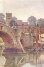 Aylesford. Kent. By Ernest Haslehust 1920 old antique vintage print picture