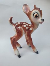 Rara statuina BAMBI ceramica smaltata DISNEY Manifattura ZACCAGNINI DISNEYANA