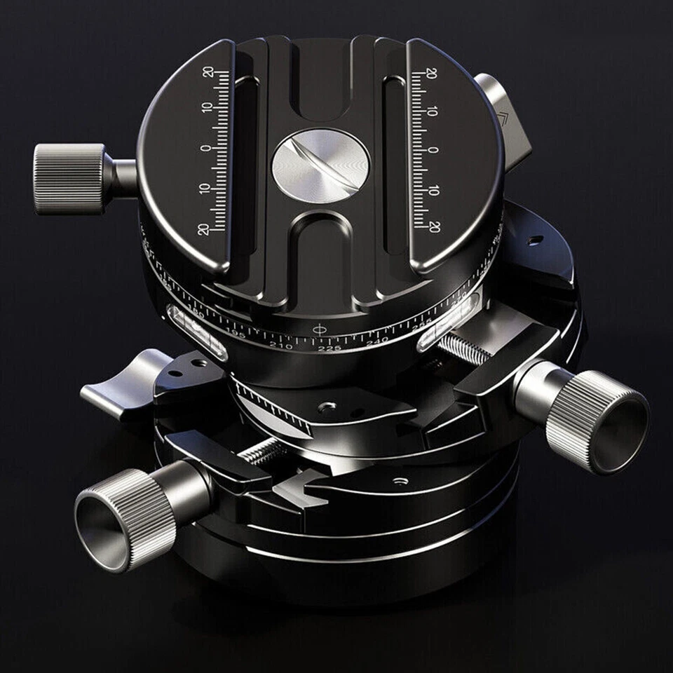 Cabezal engranado 3D Leofoto G20 con placa QR cabezal trípode para cámara nuevo Foto 3 de 4