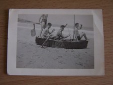 Soldiers in Boat on Beach Vintage Photo Denia West Pass Bay April 1945 Spain