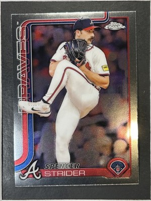#46 Spencer Strider Atlanta Braves 2025 Topps Chrome Base
