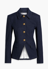 Veronica Beard Aire Dickey Blazer Denim Cotton Jacket Size 6 New Tag 698