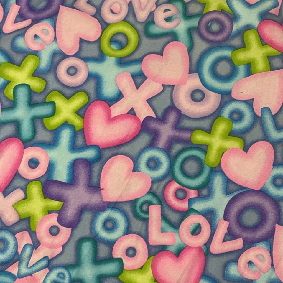 H.Q. Scrub Xoxo Hearts Women’s Scrub Top Multicolor Size XL New - Image 4 of 4