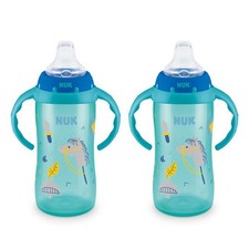 NUK Learner Cup, 10 oz, 2 Pack, 8 Months    BPA Free, Spill Proof Sippy Cup
