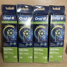 Oral B Cross Action Electric Toothbrush Head Black Color 4x3 Packs  12 Heads