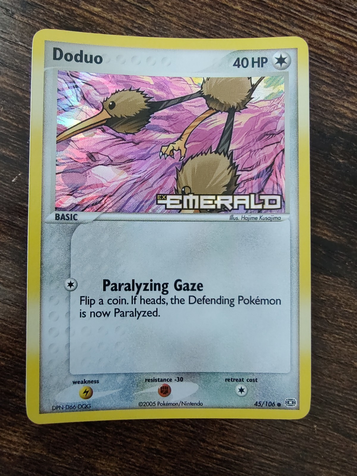 Pokémon Doduo 45/106 EX Emerald Reverse Holo Stamped NM-MINT