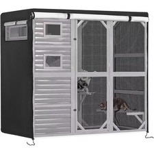 Weather Resistant Cat Enclosure Cover Outdoor Catio W/ Ventilation Zippers