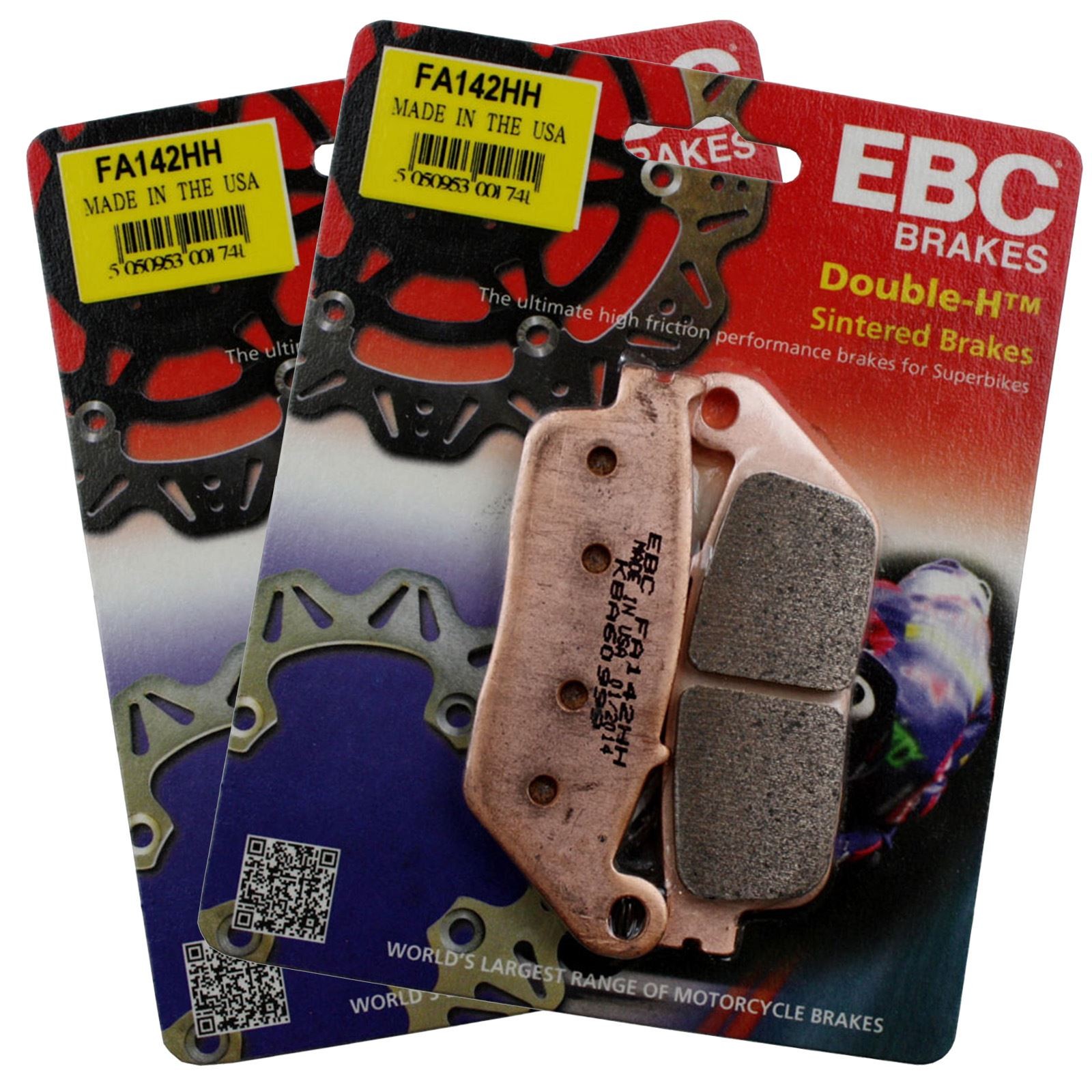 EBC FA142HH Sintered Brake Pads X2 for Honda CB 650 F 14-16