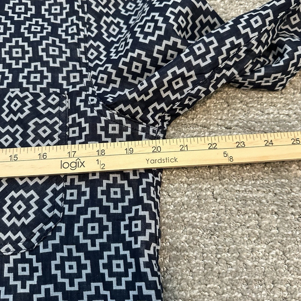 RGT Rouge Territory Shirt Cotton Button Up Long Sleeve Medium USA Made Geometric - Image 3 of 4