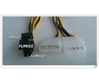 IDE 4PINx2 TO PCI-E 8PIN Express Power Adapter Cable   *tn