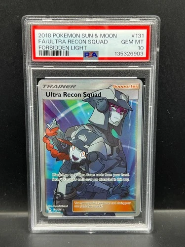Pokemon PSA 10 GEM MT Ultra Recon Squad 131/131 Forbidden Light FA Holo S#6903