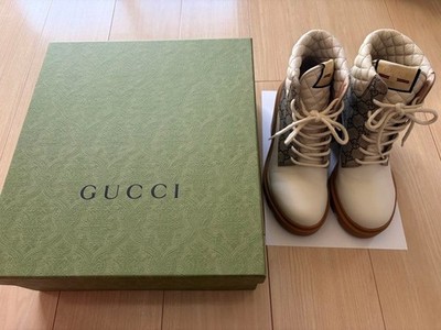 Gucci Quilted Boots White With GG Pattern Size 37 US About7 For Women