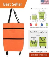 Versatile Collapsible Shopping Cart with Wheels - Perfect for Home & Outdoor Use