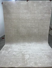 Hand Loom Viscose Rug Design Area Color Light Grey Handmade Luxury Carpet Rug