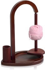 Wooden Yarn Spool Rack, Magnetic Yarn Skein Ball Spinner Holder for Knitting and