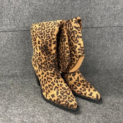 MIA Messini Vegan Suede Boot Women's Size 8.5 M Leopard
