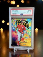 Juan Soto 1998 The Man Gold Refractor 50/50 PSA 10 2020 Topps Finest Last One!