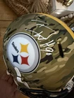 TJ Watt Autographed Speedflex Steelers Camo FS Authentic Helmet Beckett COA