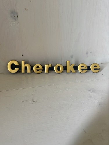 Gold Jeep Cherokee Car Truck Vehicle Fender Nameplate Emblems Badge Decal Part