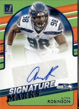2021 Panini Donruss Alton Robinson Signatures Marks Auto