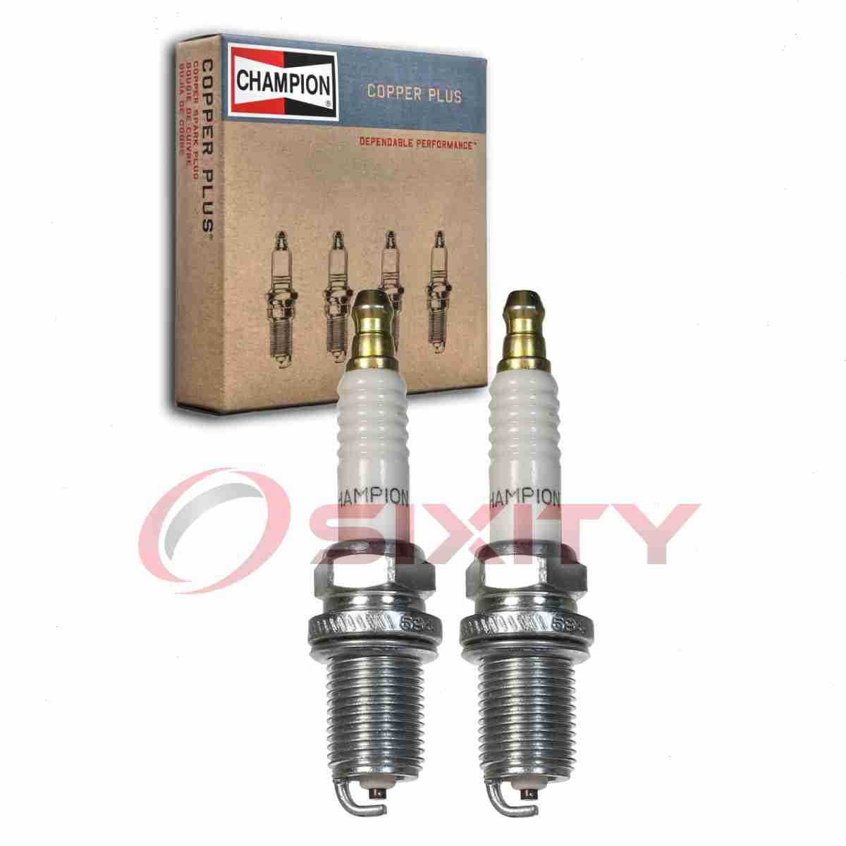 2 pc Champion Copper Plus 946 Spark Plugs for QC12YC 6962 692720 691043 sm