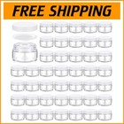 Versatile 1oz Glass Candle and Cosmetic Jars - 60pc Bulk Set with White Lids