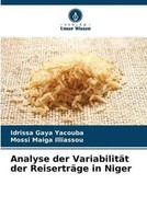 Idrissa Gaya Yacouba (U. A.) | Analyse Der VariabilitäT Der ReiserträGe In Niger