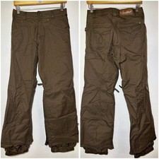 Burton Women  s Ski Brown Snowboard Black Pants Slim Fit Size XS