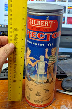 RARE NICE 1950's 10011  TUBE  A.C. GILBERT ERECTOR SET complete w/parts paper