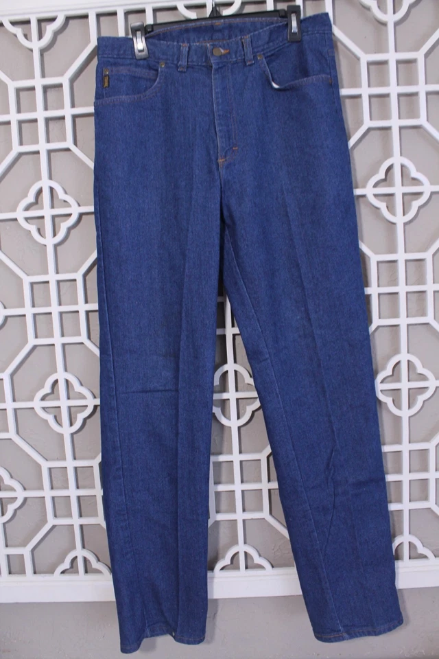 Pantalones de mezclilla Haband vintage para hombre 36 azules medianos hechos en EE. UU. algodón informal para hombre 35x35 Foto 2 de 4