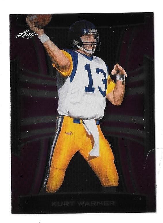 2025 LEAF METAL FOOTBALL B-109 KURT WARNER BLASTER FOIL EXCLUSIVE,RAMS
