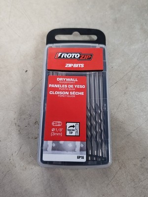 Roto Zip GP16 1/8'' Guidepoint Drywall Cutting Zip Bit, 16-Pack