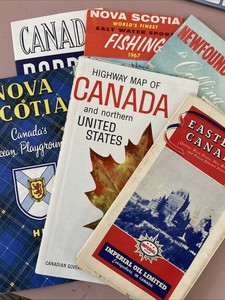RARE VINTAGE Canada Maps and Travel Brochures Lot of 6 • 1960’s